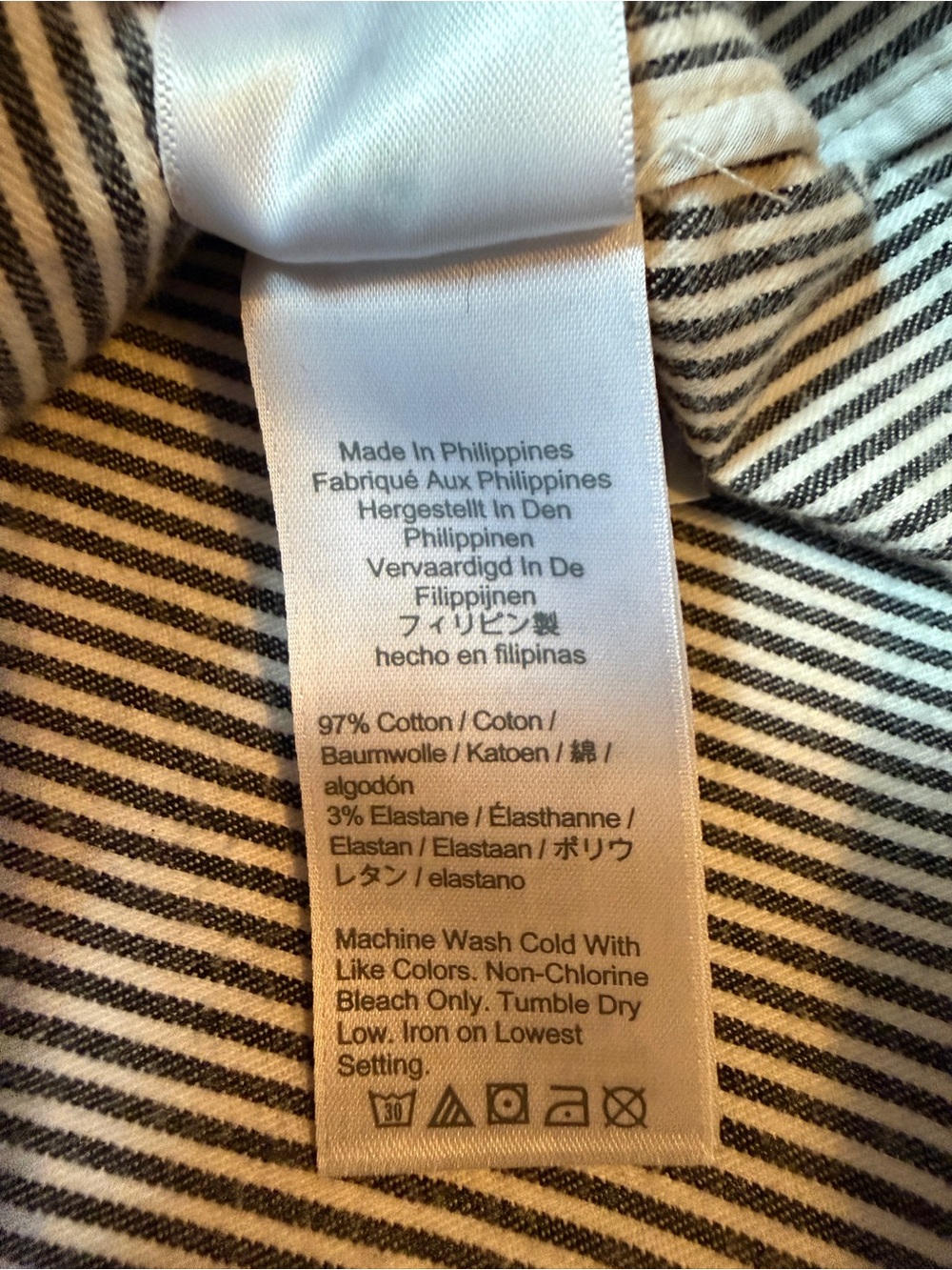 J. Crew Blue White Hickory Stripe Hooded Field Jacket-Coastal Preppy-Size L - Picture 12 of 12
